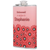 Red Bridesmaid Flask Brighten Ihre Hochzeit Flachmann (Links)