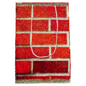 Red Bridge & Glitzer Holiday Naughty oder Nice Par Mittlere Geschenktüte (Rückseite)