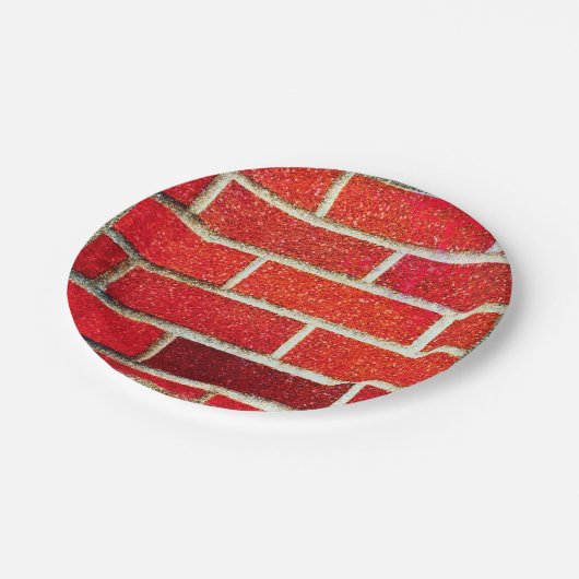 Red Bridge & Glitzer Weihnachtsfest Party Pappteller (Schrägansicht)