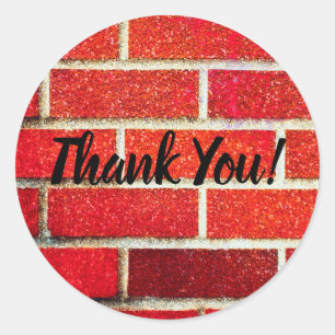 Red Bridge & Glitzer Weihnachtsfest Party Runder Aufkleber