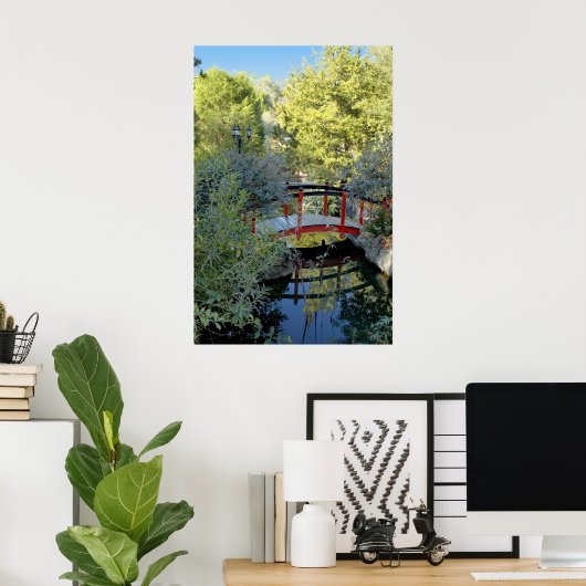 Red Bridge Print Poster (Heimbüro)