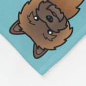 Red Brindle Cairn Terrier Cartoon Dog Design Fleecedecke (Ecke)