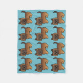Red Brindle Cairn Terrier Cartoon Dog Design Fleecedecke (Vorderseite)