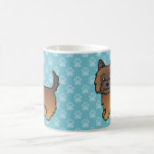 Red Brindle Cairn Terrier Cartoon Dog Kaffeetasse (Mittel)