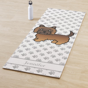 Red Brindle Cairn Terrier Cartoon Hund mit Namen Yogamatte
