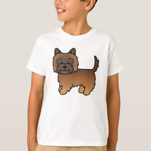 Red Brindle Cairn Terrier Hund Niedliche Illustrat T-Shirt
