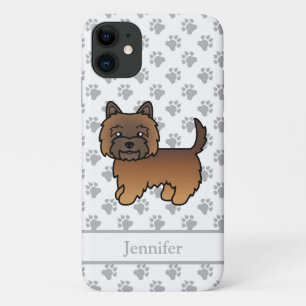 Red Brindle Cairn Terrier Niedlicher Cartoon Dog & Case-Mate iPhone Hülle