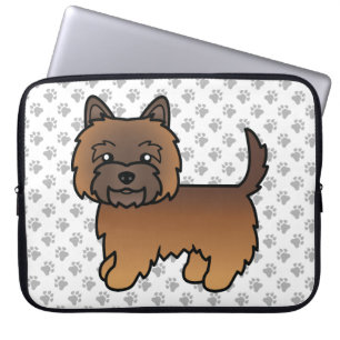 Red Brindle Cairn Terrier Niedlicher Cartoon Dog Laptopschutzhülle