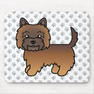 Red Brindle Cairn Terrier Niedlicher Cartoon Dog Mousepad