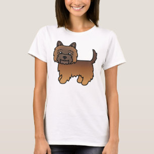Red Brindle Cairn Terrier Niedlicher Cartoon Dog T-Shirt