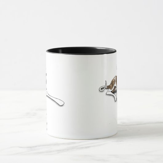 Red Brindle Greyhound Originale Kunst-Illustration Tasse (Zentrum)