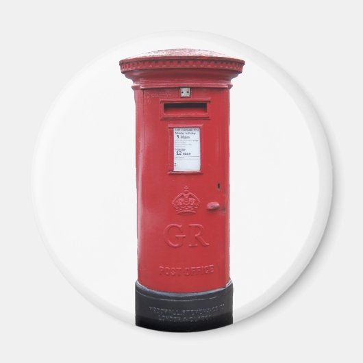 Red British Post Box Magnet (Vorne)