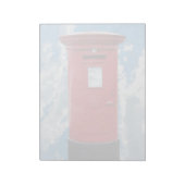 Red British Post Box Notizblock (Rotiert)