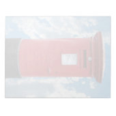 Red British Post Box Notizblock (Vorderseite)