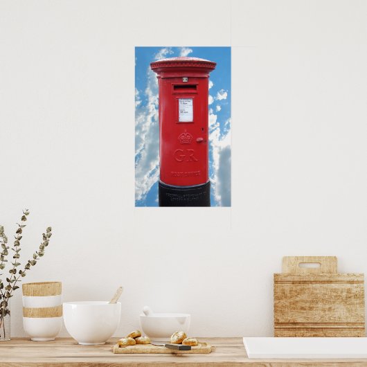 Red British Post Box Poster (Küche)