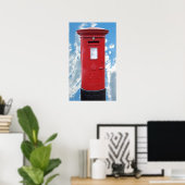 Red British Post Box Poster (Heimbüro)