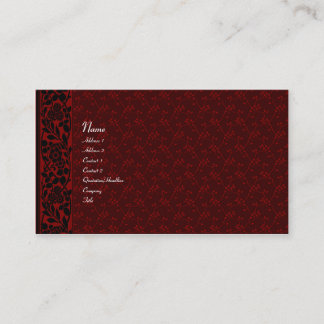 Red Brocade Gothic Vintag Business Card Visitenkarte