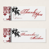 Red Brocade TY Skinny Gift Tag (Vorne & Hinten)