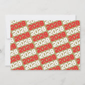 Red & Bronze Modern Abschluss Foto Einladung (Rückseite)