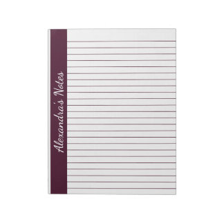 Red Brown 8.5 x 11 Letter Size Verlassen Vertikale Notizblock