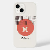 Red brown abstract aesthetic minimal Monogram Case-Mate iPhone Hülle (Rückseite)