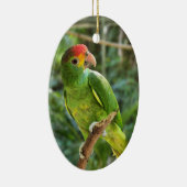 Red Brown Amazon Parrot Keramik Ornament (Rechts)