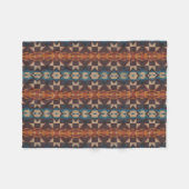 Red Brown Aquamarin Blue Orange Tribal Art Muster Fleecedecke (Vorderseite (Horizontal))