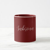 Red Brown Beruflich Calligraphy Add Name Tasse (Zentrum)