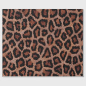 Red Brown Black Leopard Animal Print Geschenkpapier (Flach)