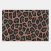 Red Brown Black Leopard Animal Print Geschenkpapier Set (Vorderseite)