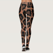 Red Brown Black Leopard Animal Print Leggings (Rückseite)