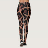 Red Brown Black Leopard Animal Print Leggings (Rückseite)