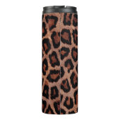 Red Brown Black Leopard Animal Print Thermosbecher (Rückseite)