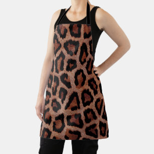 Red Brown Black Leopard Animal Schürze