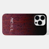 Red Brown Black Ombre Rust Metal Individuelle Name iPhone Hülle (Rückseite (Horizontal))