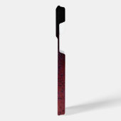 Red Brown Black Ombre Rust Metal Individuelle Name iPhone Hülle (Linke Seite)