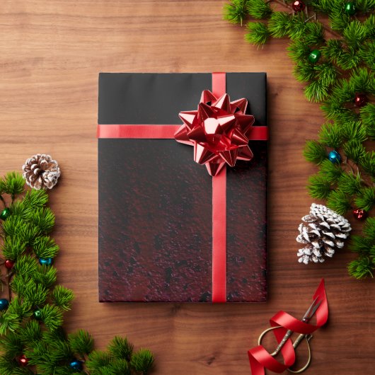 Red Brown Black Ombre Rust Metal Patina Geschenkpapier (Feiertagsgeschenk)