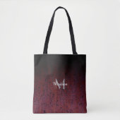 Red Brown Black Ombre Rust Metal Patina Monogram Tasche (Vorderseite)