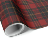Red Brown Black Tartan Kariertes schottisches Must Geschenkpapier (Rolleneckpunkt)