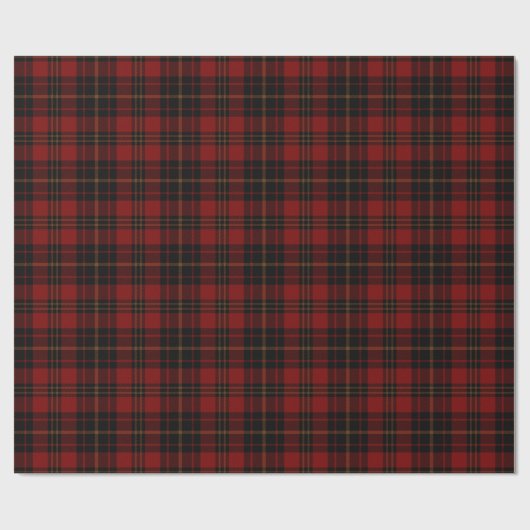 Red Brown Black Tartan Kariertes schottisches Must Geschenkpapier (Flach)
