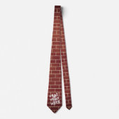 Red Brown Briwn Wall Neck Tie - Custom Text Krawatte (Vorderseite)