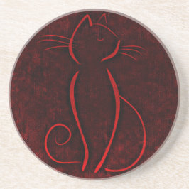 Red Brown Cat | Zazzle_Growshop. Getränkeuntersetzer