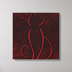 Red Brown Cat   Zazzle_Growshop. Leinwanddruck