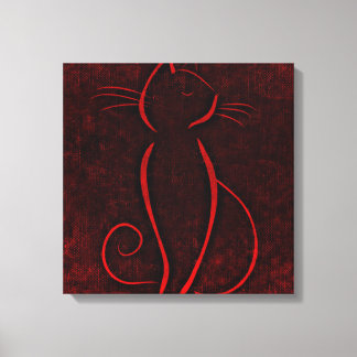 Red Brown Cat | Zazzle_Growshop. Leinwanddruck
