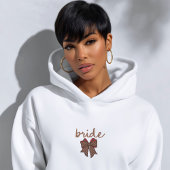 Red + Brown Checkered Bow BRIDE Sweatshirt