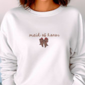 Red + Brown Checkered Bow MAID OF HONOR Sweatshirt