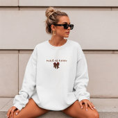 Red + Brown Checkered Bow MAID OF HONOR Sweatshirt