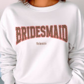 Red + Brown Checkered Varsity BRIDESMAID Sweatshirt
