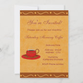 Red & Brown Cup - individuelle Kaffeeveranstaltung Einladung (Rückseite)