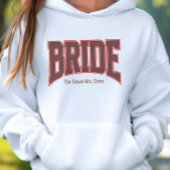 Red + Brown Faux Glitter Varsity BRIDE Sweatshirt